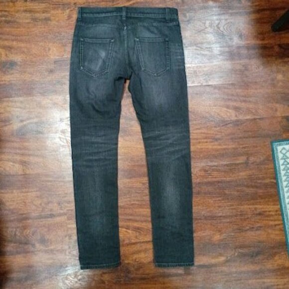 Saint Laurent Paris Slim-Fit 30 Black Distressed Denim Jeans  Made In Italy - Picture 3 of 15